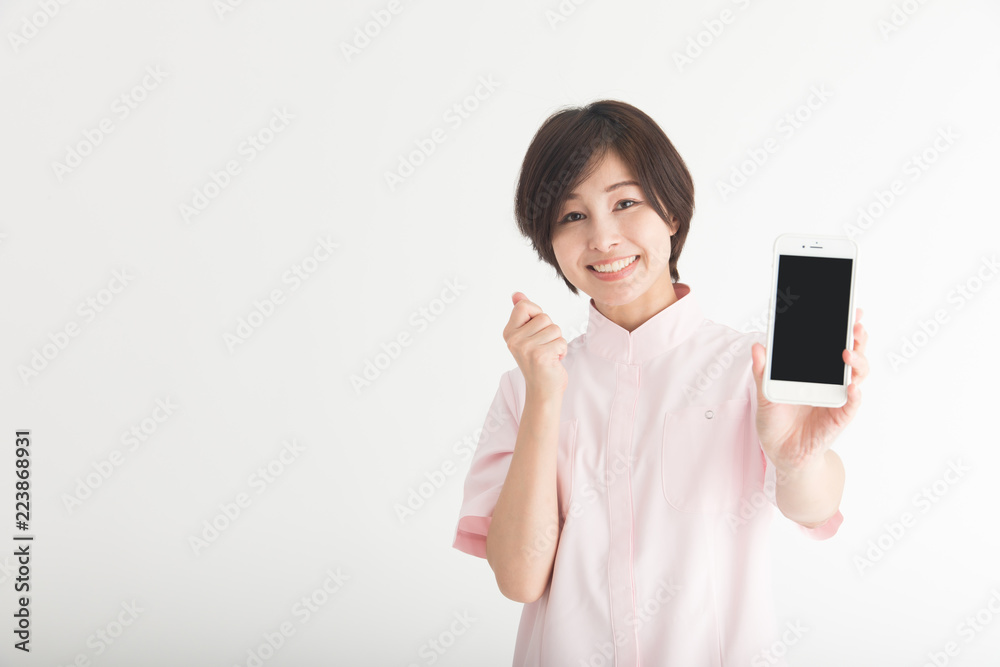 看護師・白バック 看護師・白バック