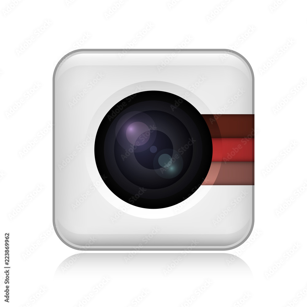 Camera Icon in trendy flat style isolated on grey background. Camera symbol for your web site design, logo, app, UI. Vector illustration, EPS10. Camera Icon in trendy flat style isolated on grey background. Camera symbol for your web site design, logo, app, UI. Vector illustration, EPS10.