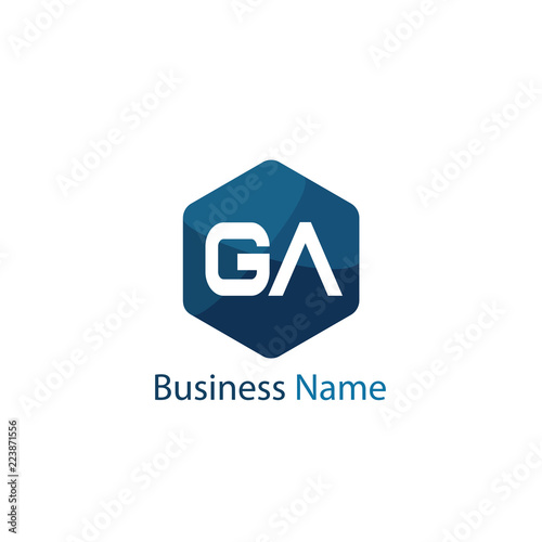 Free Download Initial Letter GA Logo Template Design - GFXLoad