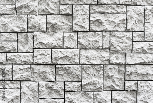 Modern White Brick Wall Texture Background For Interior Or Exterior Design  And Decoration. Stock Photo, Picture and Royalty Free Image. Image  206417361.