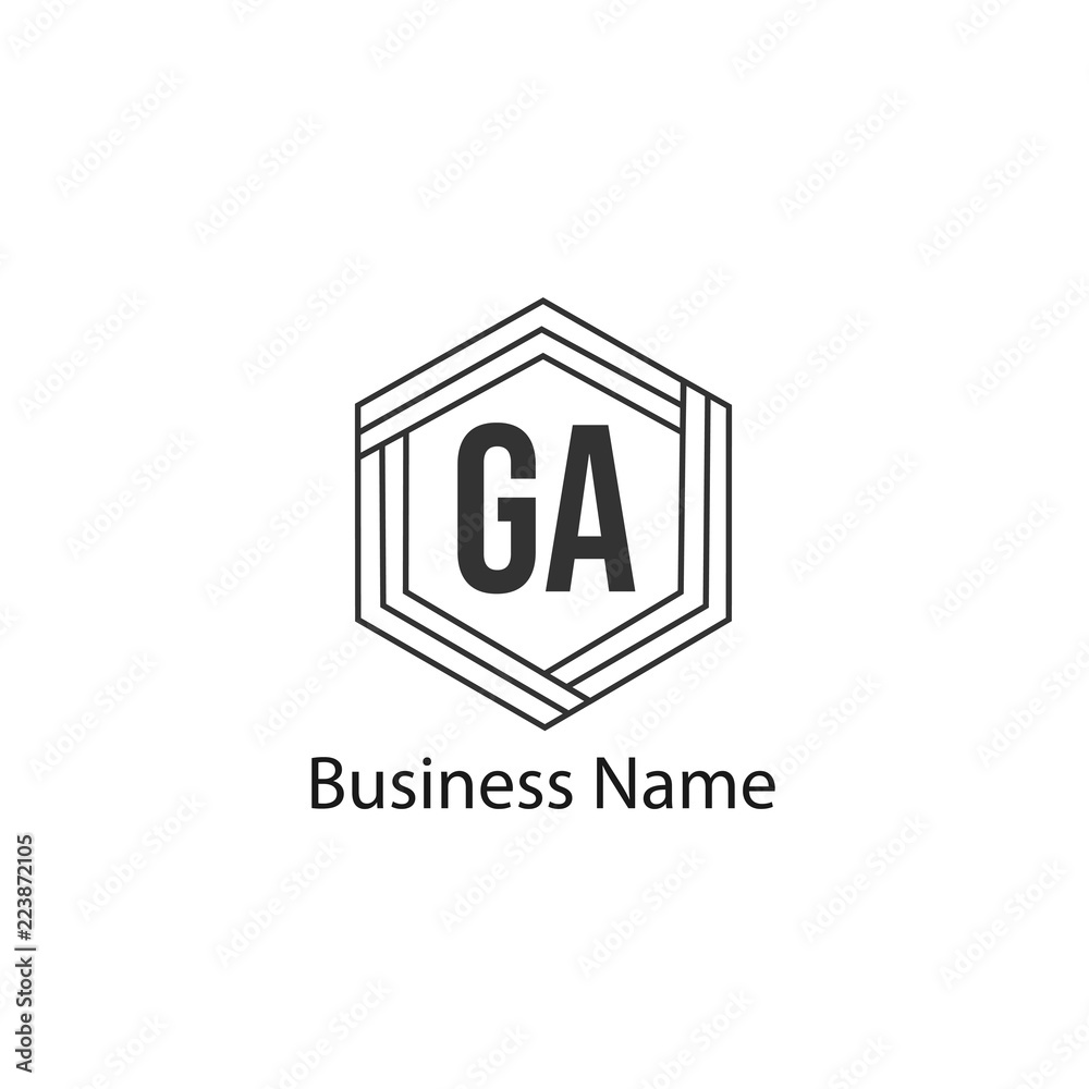 Initial Letter GA Logo Template Design Initial Letter GA Logo Template Design