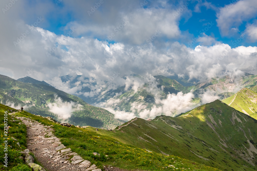 View from the top of Kasprowy Wierch in summer, Poland