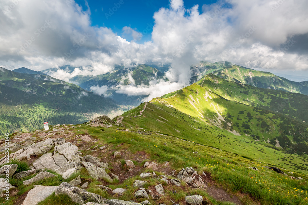 Obraz premium Beautiful Tatra mountain view from Kasprowy Wierch, Poland