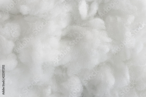 White cotton texture is soft, fluffy wadding background