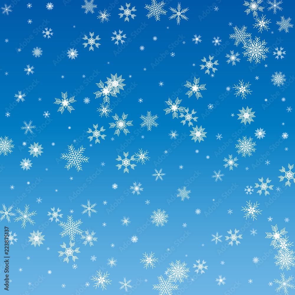 Vector Illustration of a Winter Background with Snowflakes Vector Illustration of a Winter Background with Snowflakes