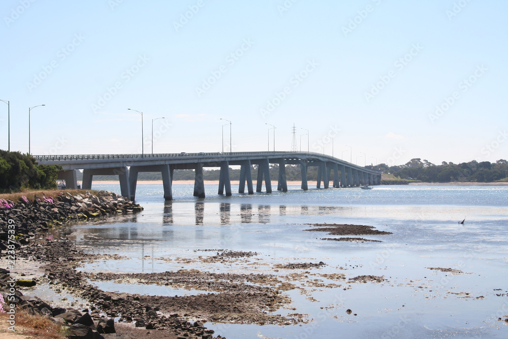 Philip Island Road bridge, view from san remo, victoria Philip Island Road bridge, view from san remo, victoria