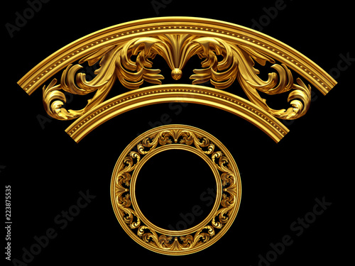golden ornamental segment, ”rock
