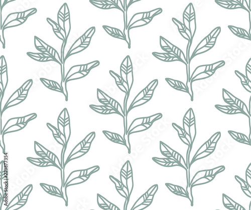 Seamless floral pattern isolated on background. Vector Illustration