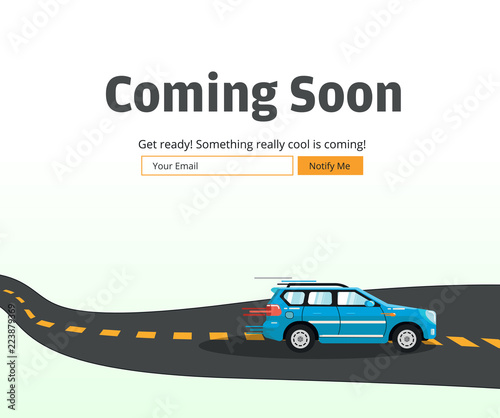 Coming Soon Website Template. Coming Soon Landing Page Design. Coming soon page for a new website. We are Launching Soon – Illustration 