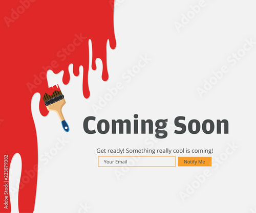 Coming Soon Website Template. Coming Soon Landing Page Design. Coming soon page for a new website. We are Launching Soon – Illustration 