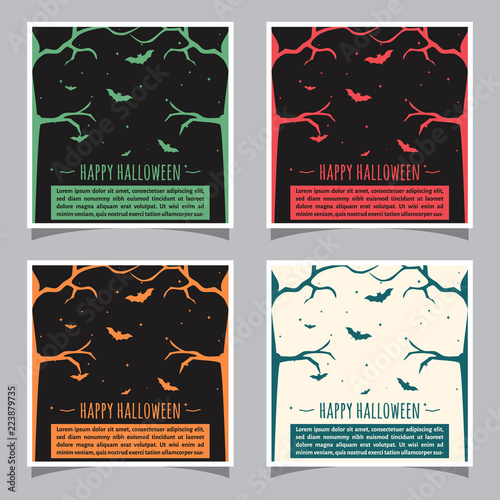 Happy halloween background card