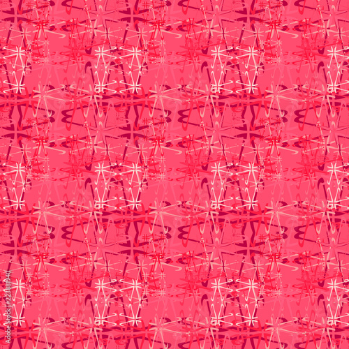 Seamless background pattern with various colored triangles. © Veta