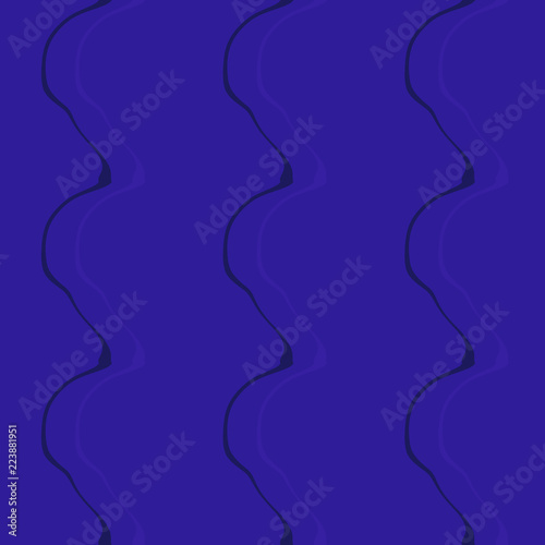 Seamless pattern background with multi-colored wavy lines. © Veta