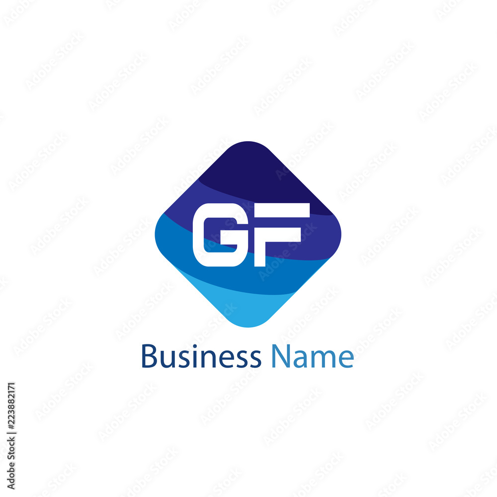 Fototapeta premium Initial Letter GF Logo Template Design