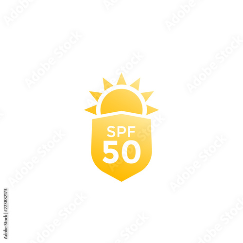 UV, sun protection SPF 50 vector icon