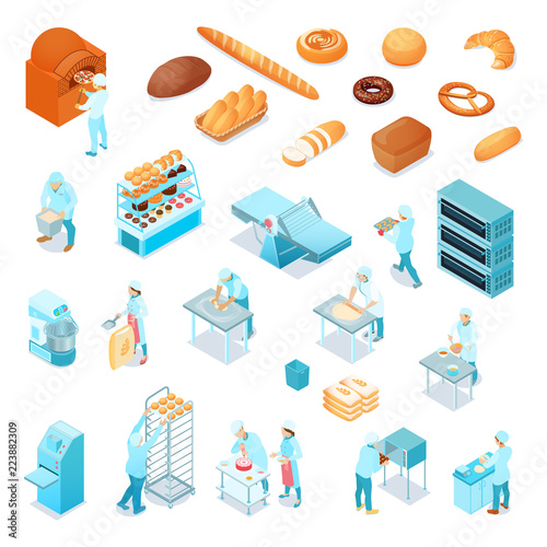 Isometric Bakery Set