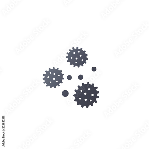 bacteria, microbes, infection icon, vector
