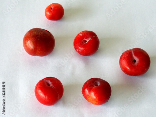 Cherry on white background. Fresh cherries on a white background