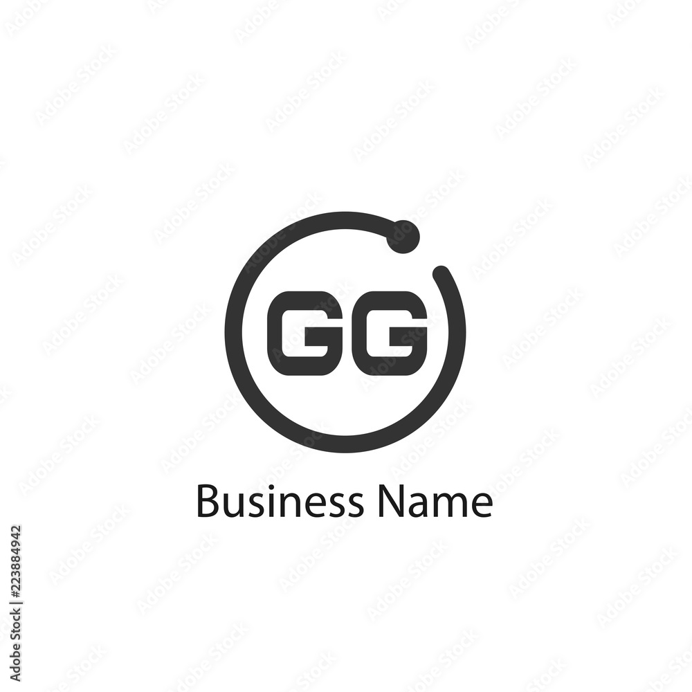 Initial Letter GG Logo Template Design