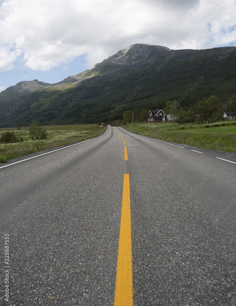 country road at the lofoten