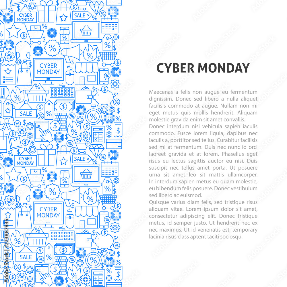 Cyber Monday Line Pattern Concept Cyber Monday Line Pattern Concept