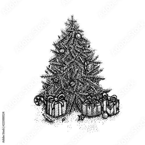 Dotwork Christmas Tree