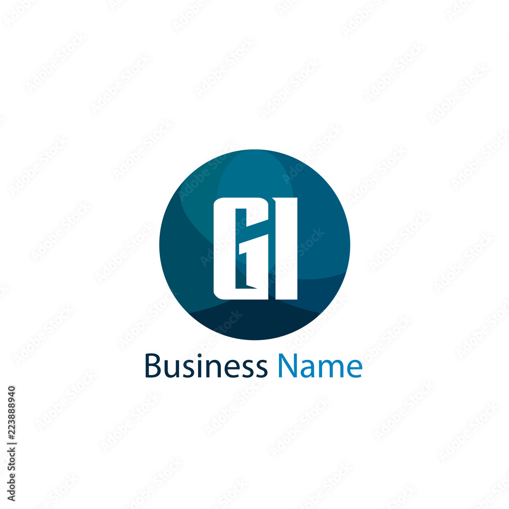 Initial Letter GI Logo Template Design Initial Letter GI Logo Template Design