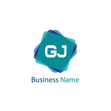Initial Letter GJ Logo Template Design