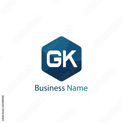 Free Download Initial Letter GK Logo Template Design - GFXLoad