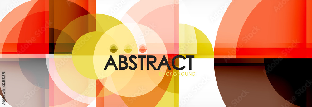 Abstract background - multicolored circles, trendy minimal geometric design Abstract background - multicolored circles, trendy minimal geometric design