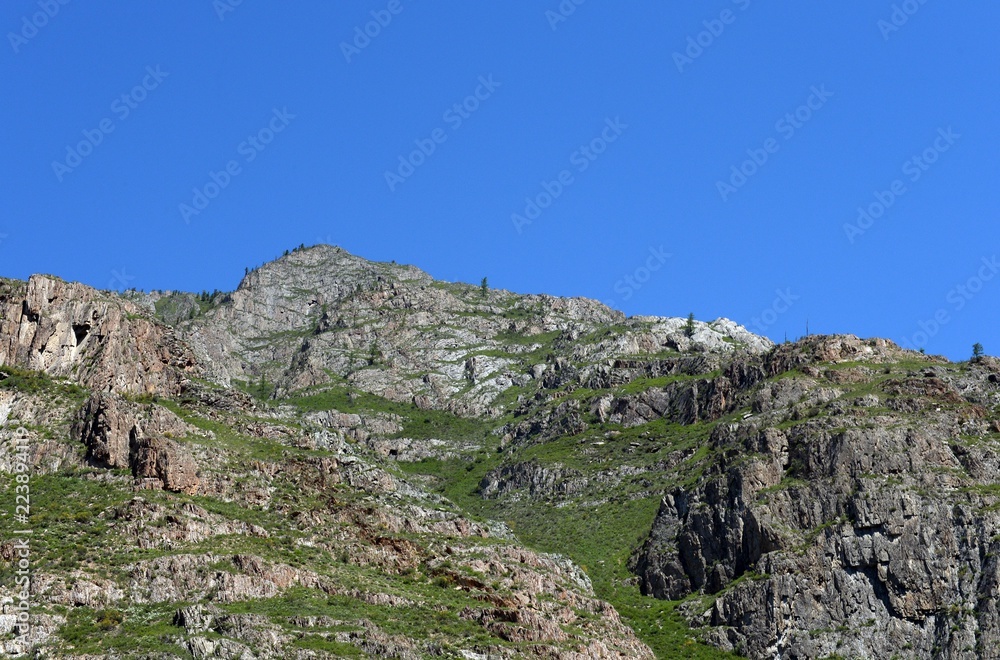 Mountain landscape near the Chuysky tract. Altai Republic. Siberia. Russia Mountain landscape near the Chuysky tract. Altai Republic. Siberia. Russia