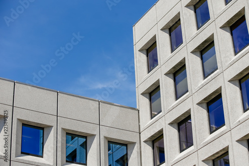 Modernist concrete building
