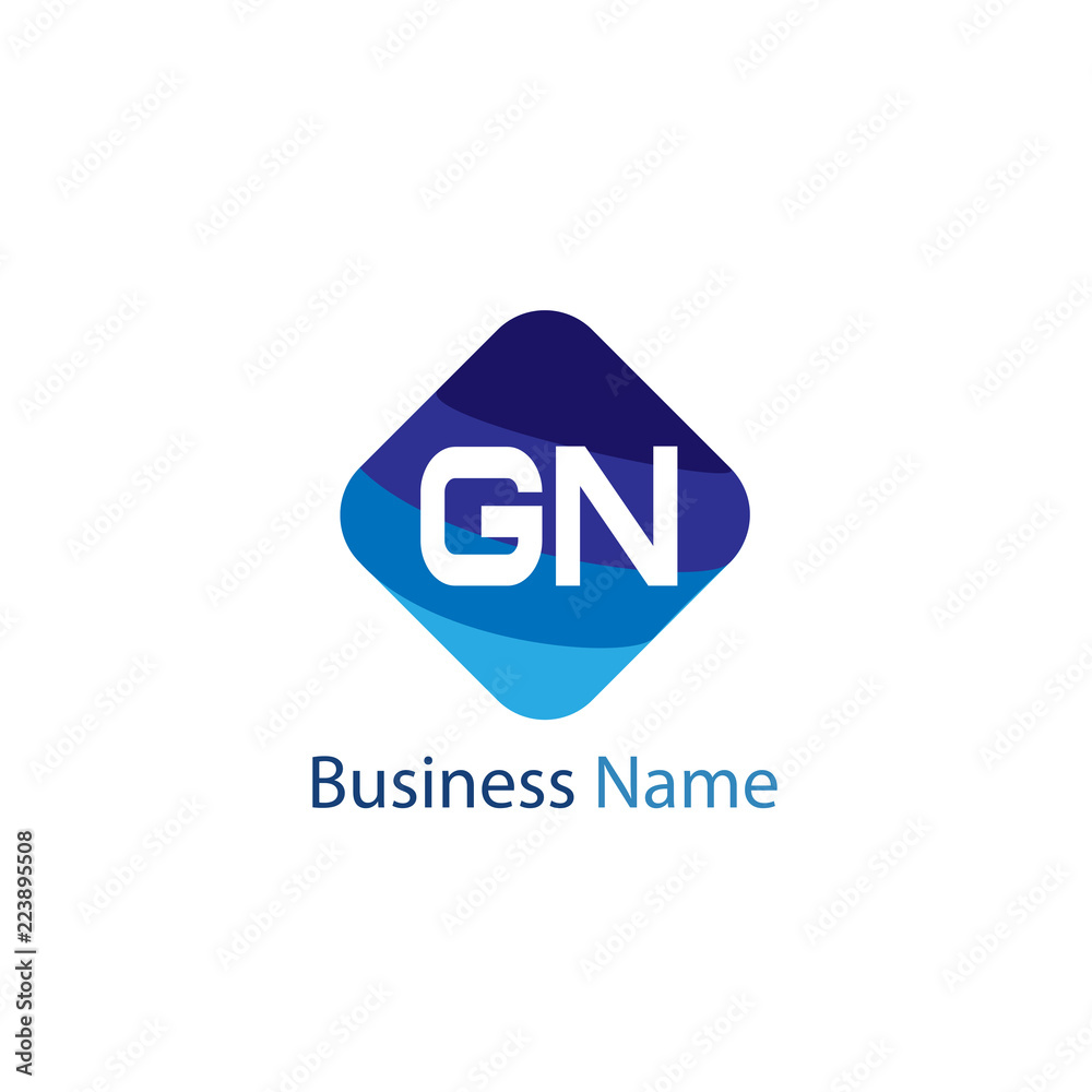 Initial Letter GN Logo Template Design Initial Letter GN Logo Template Design