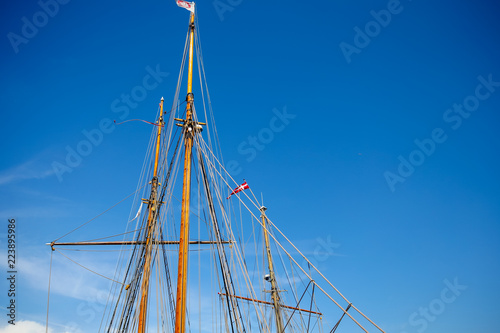 Masts of a tall ship in Copenhagen