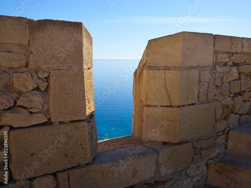 Fototapeta Naklejka Na Ścianę i Meble -  Santa Barbara Castle Castell Alicante Costa Blanca Spain