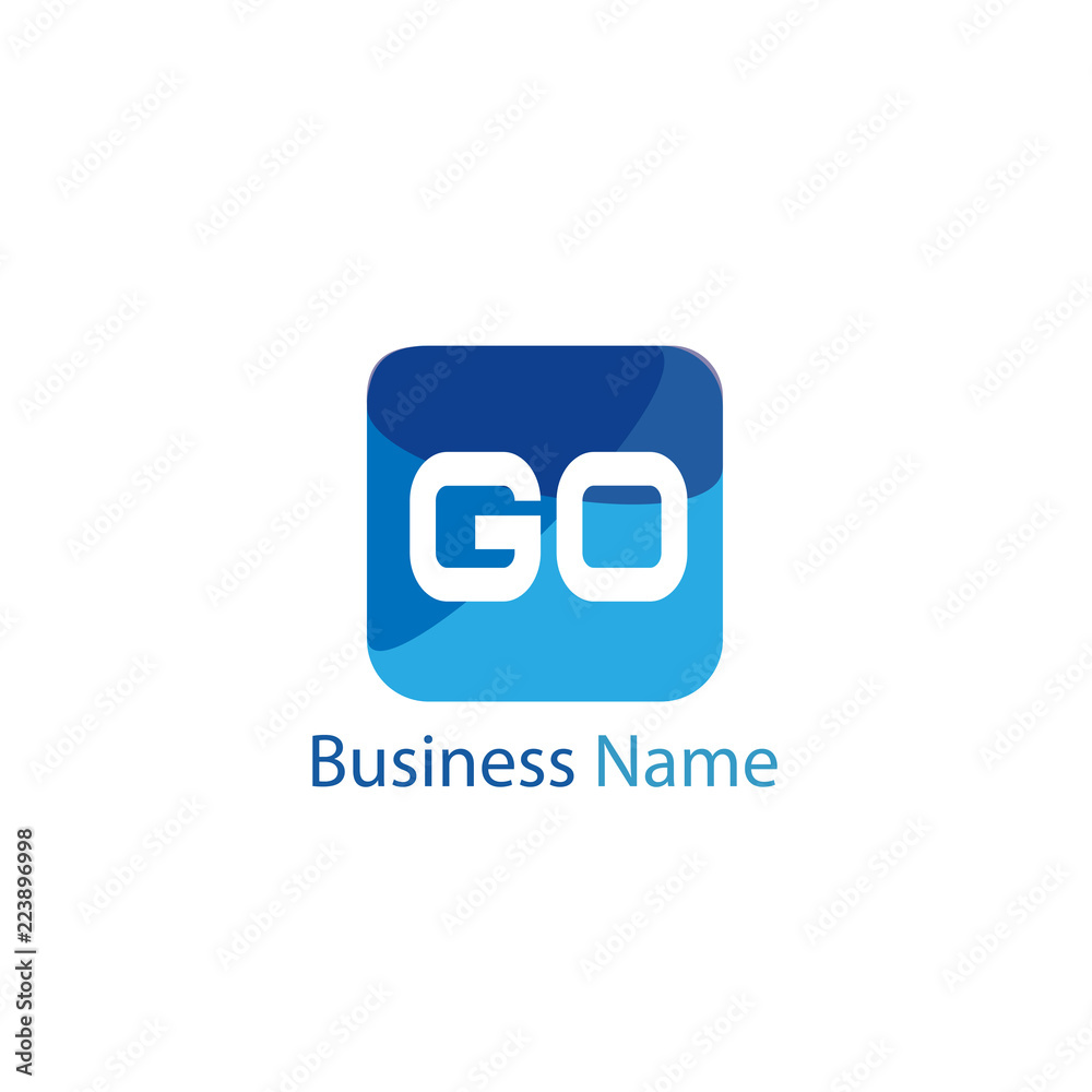 Initial Letter GO Logo Template Design Initial Letter GO Logo Template Design