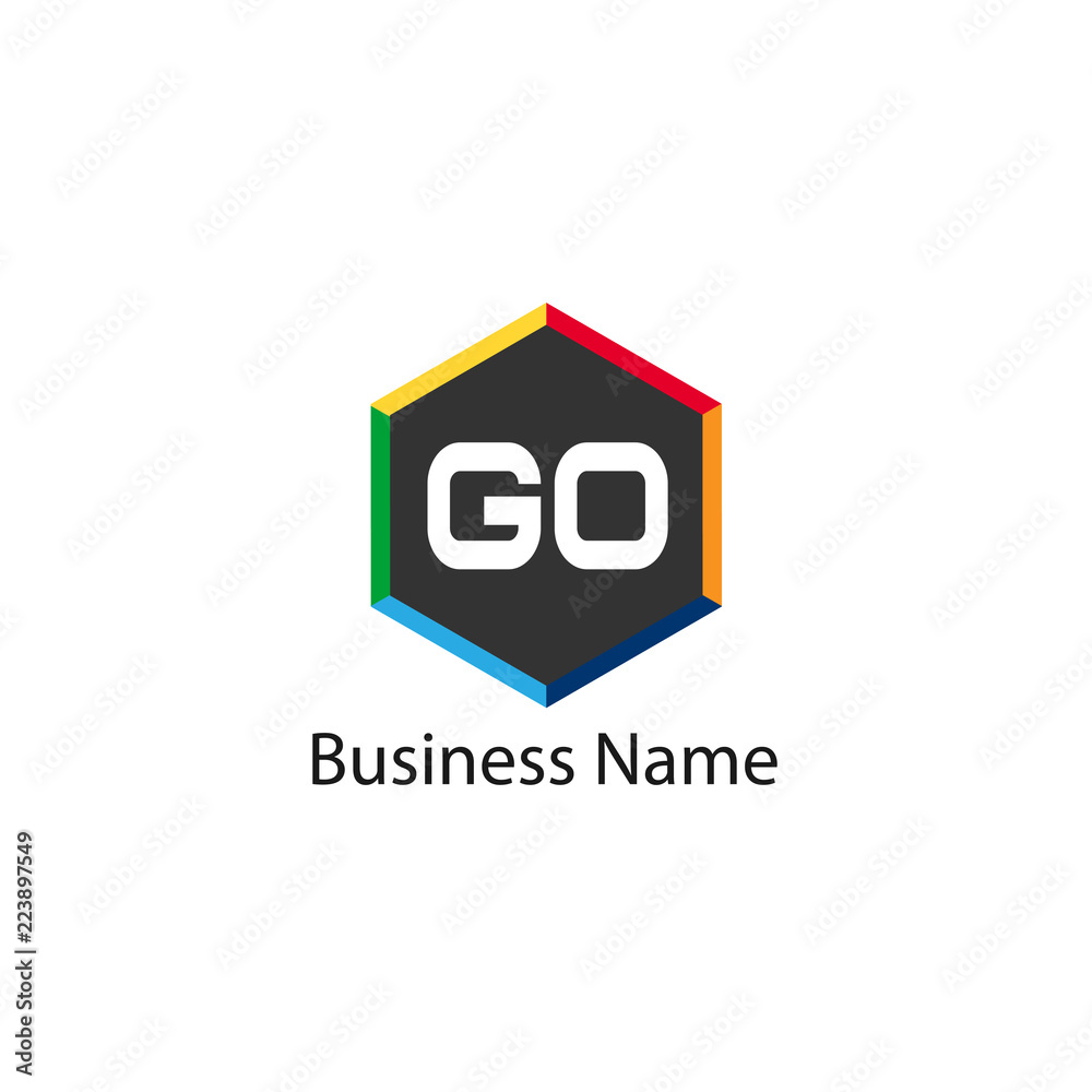Initial Letter GO Logo Template Design Initial Letter GO Logo Template Design
