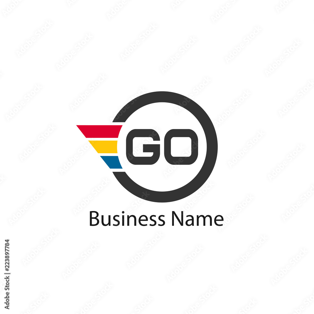 Initial Letter GO Logo Template Design