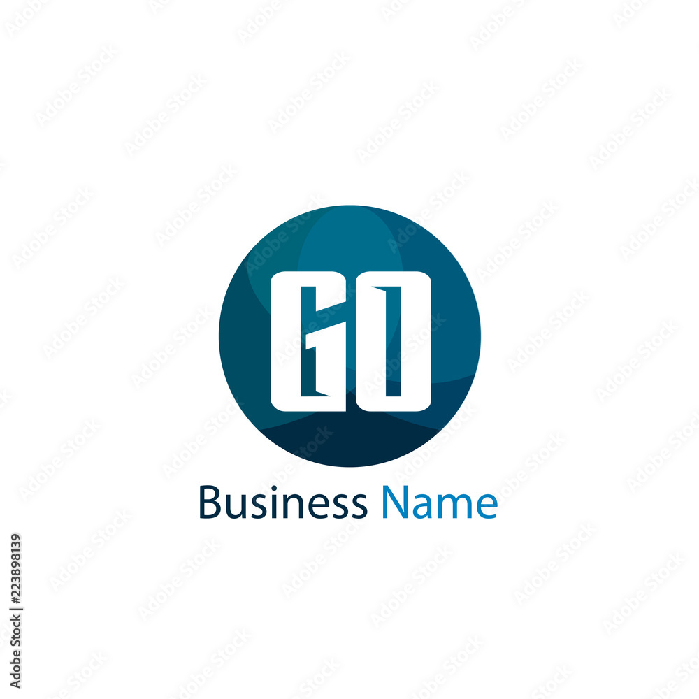 Initial Letter GO Logo Template Design