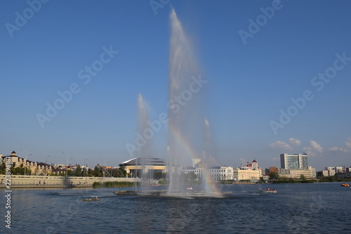 Kazan. The Kaban Lake. Fountain