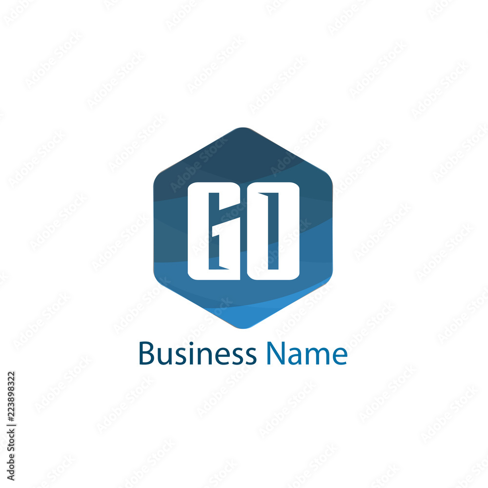 Initial Letter GO Logo Template Design Initial Letter GO Logo Template Design