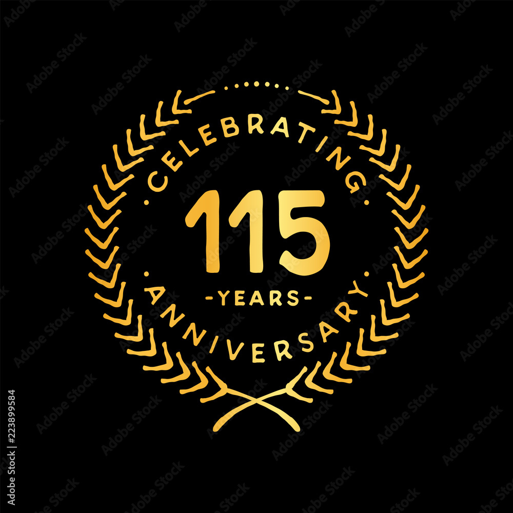 115 years design template. 85th vector and illustration. 
