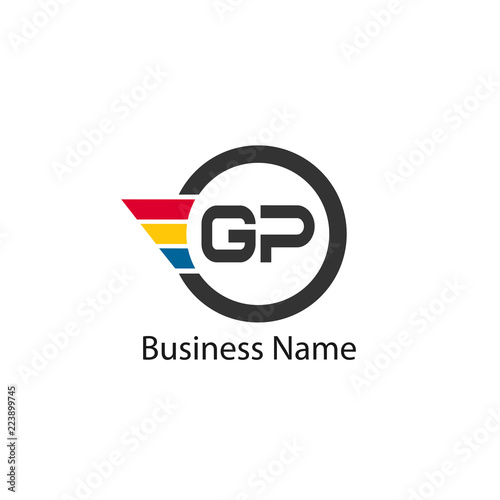 Initial Letter GP Logo Template Design
