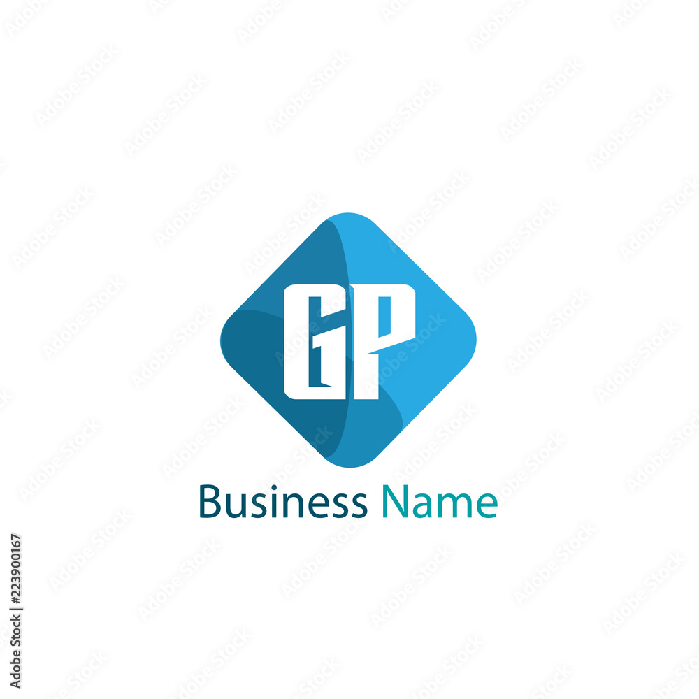 Initial Letter GP Logo Template Design