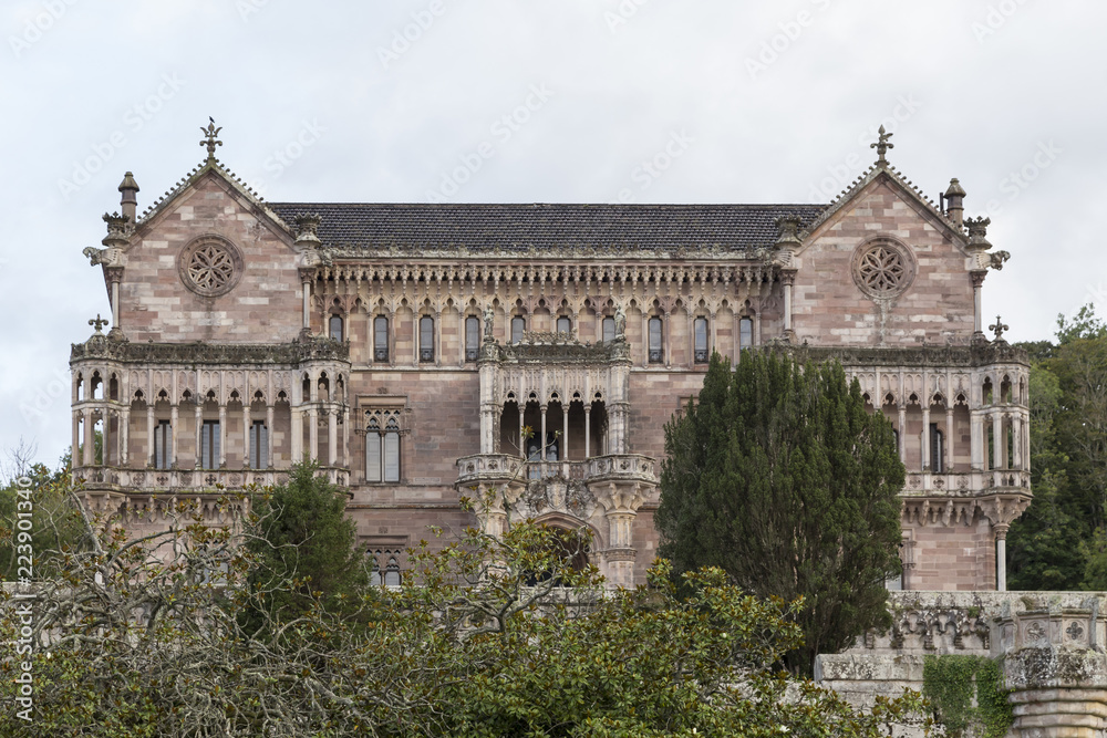 Palace of Sobrellano in Comillas, Cantabria, Spain