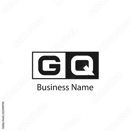Initial Letter GQ Logo Template Design