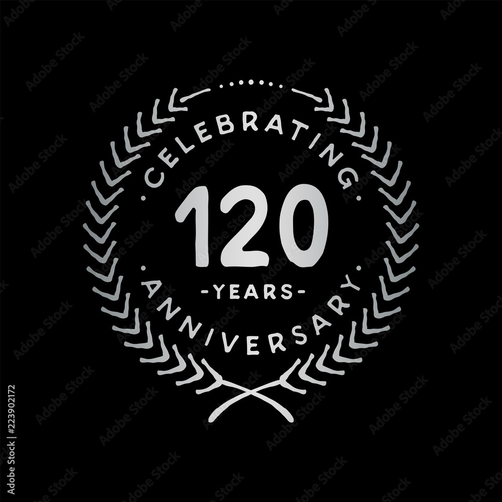 120 years design template. 85th vector and illustration. 
