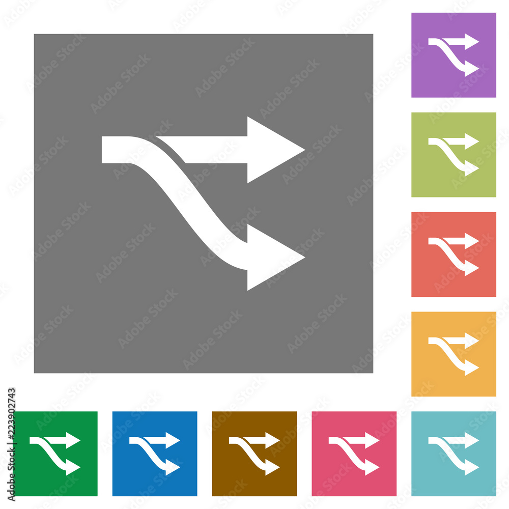 Fork square flat icons Fork square flat icons