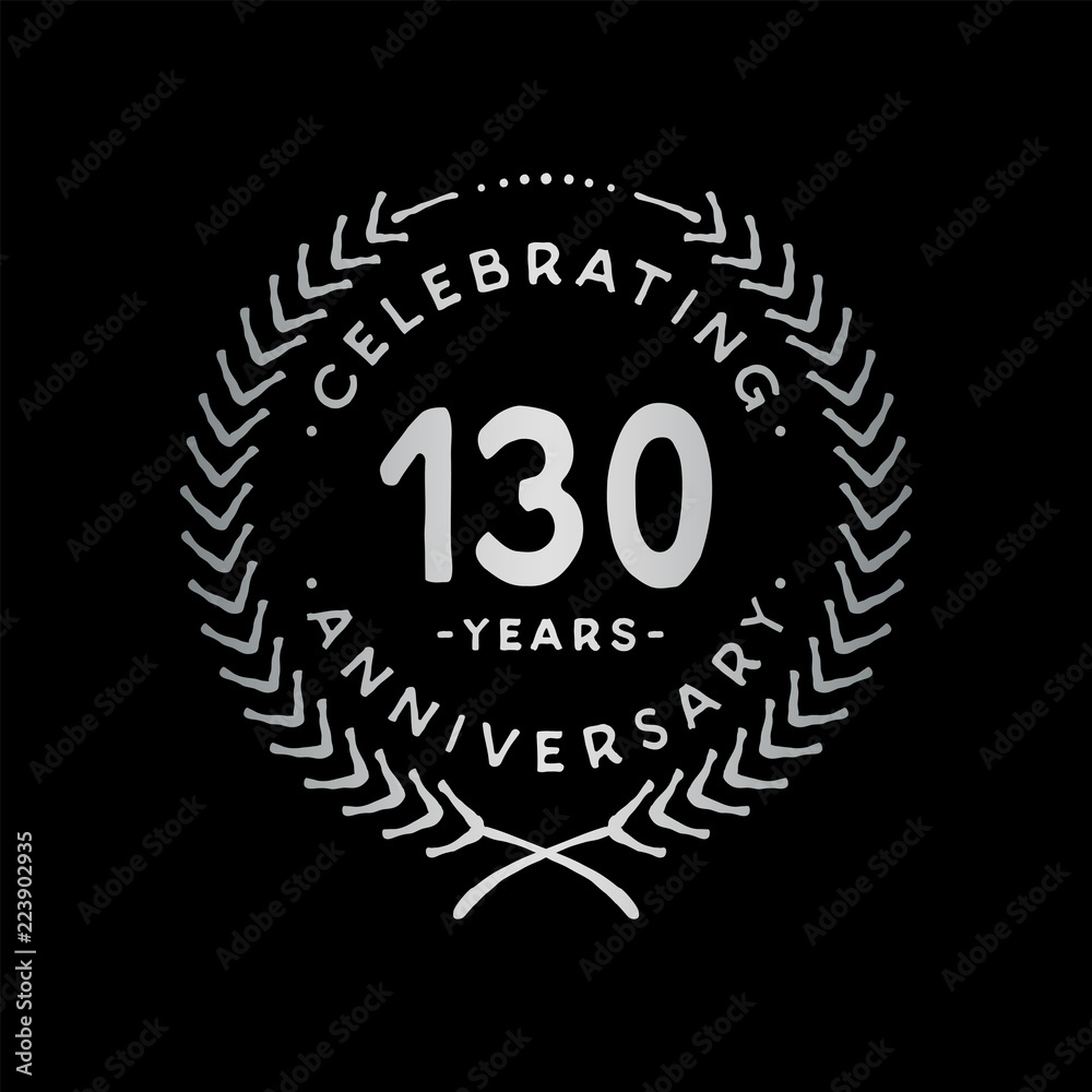 130 years design template. 85th vector and illustration.
130 years design template. 85th vector and illustration.