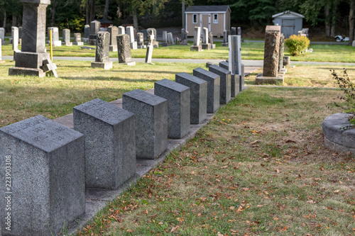 Mount Olivet cemetery in summer, titanic graves, Halifax, history.